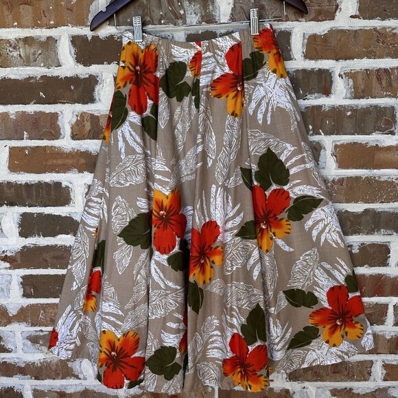 VTG Regency Joyce Midi Skirt Women's Size 9-10 Colorful Floral‎ Tropical NOS USA - Picture 3 of 9
